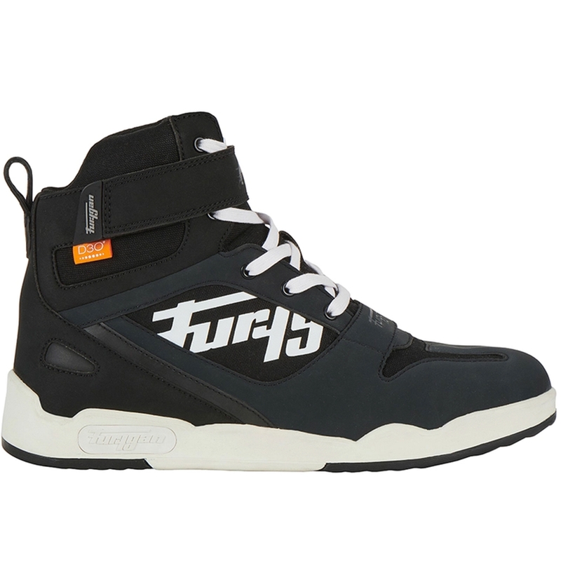 Furygan Get Down Schwarz und Weiß Motorradstiefel