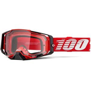 Motocross-Brille 100% Armega Rot mit klarem Plexiglas