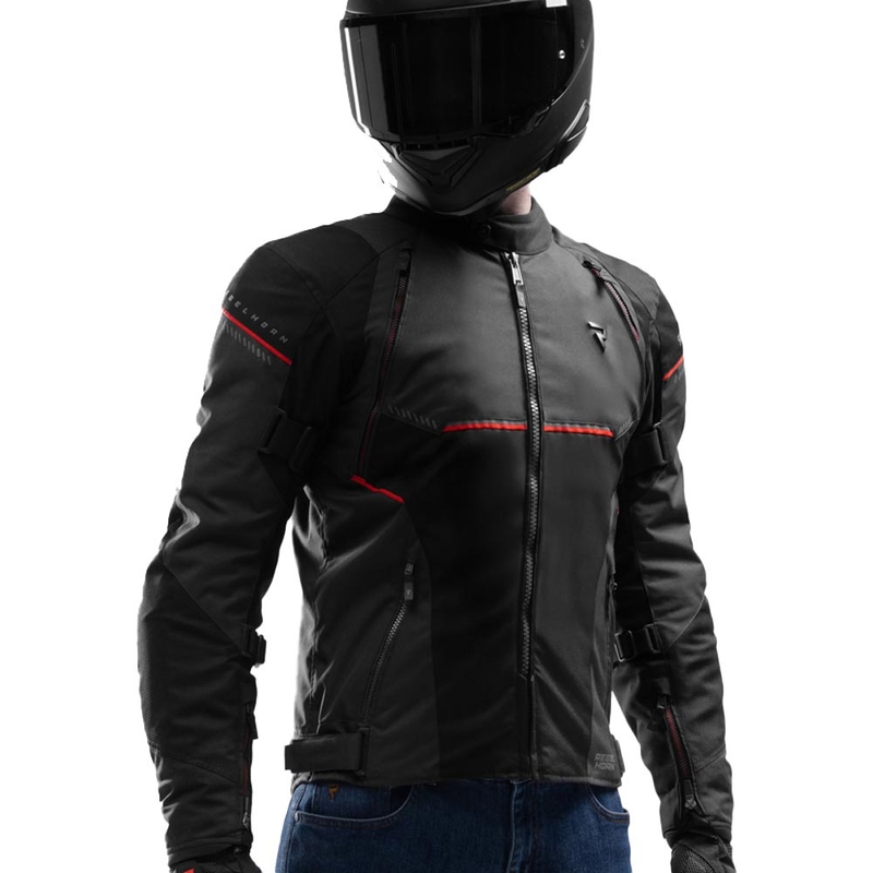 Rebelhorn Swift Motorradjacke schwarz-dunkelgrau-rot