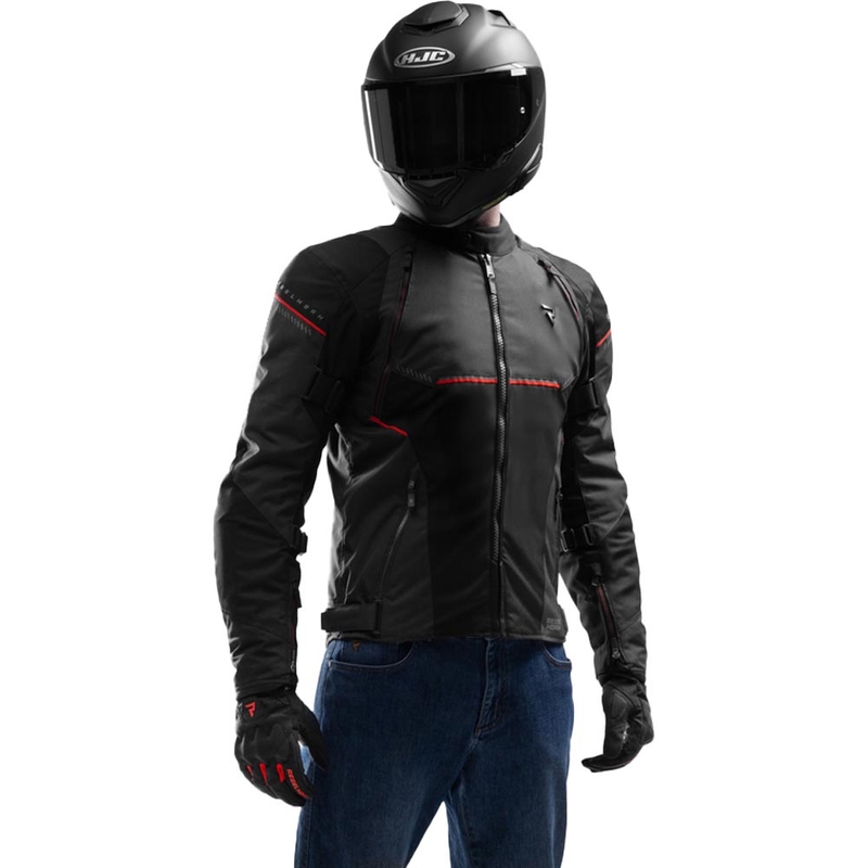 Rebelhorn Swift Motorradjacke schwarz-dunkelgrau-rot