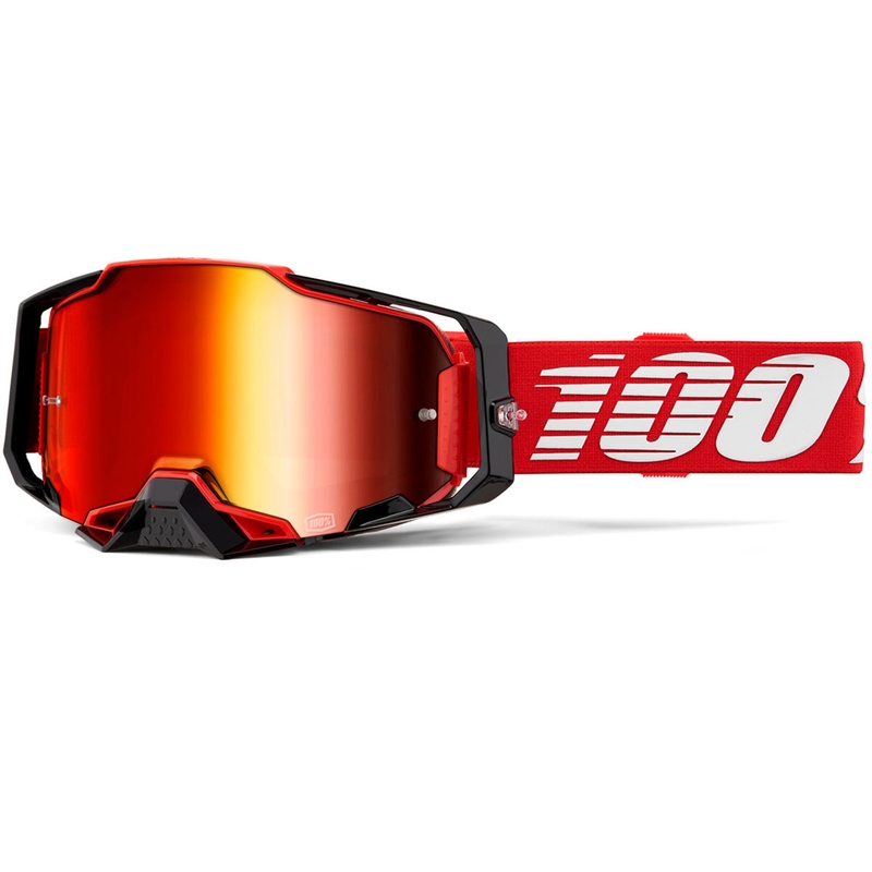 Motocross-Brille 100% Armega Rot mit rotem Plexiglas