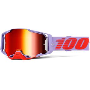 100% Armega Fausto Motocross-Brille mit rotem Plexiglas