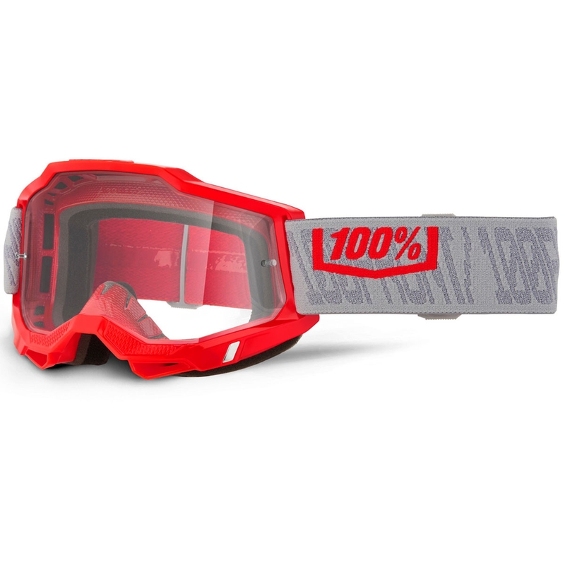 100% ACCURI 2 Gatorback Motocross-Brille mit klarem Plexiglas