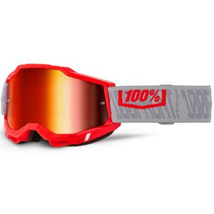Motocross-Brille 100% ACCURI 2 Gatorback mit rotem Plexiglas