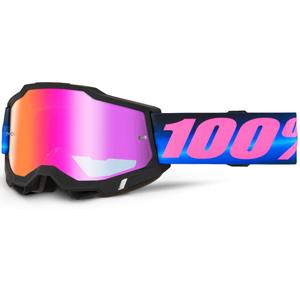 100% ACCURI 2 Superdome Motocross-Brille mit rotem Plexiglas