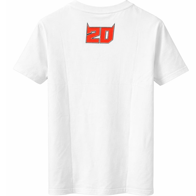 Ducati Fabio Quartararo 20 T-Shirt mit buntem Muster, weiß