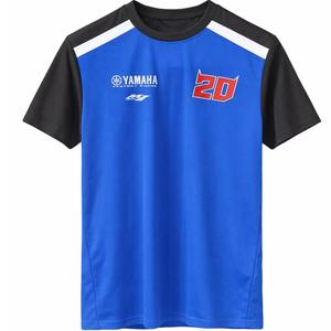 Yamaha T-Shirt mit weißem Klebeband, blau
