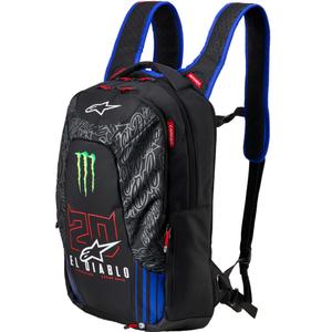 Alpinestars City Hunter V2 FQ20 Monster Collection Rucksack Schwarz-Fluorot-Blau-Grün 22 L