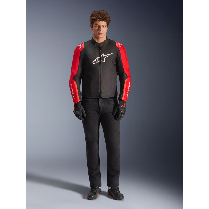 Alpinestars T-SPS 2 Wasserdichte Motorradjacke rot-schwarz-weiß
