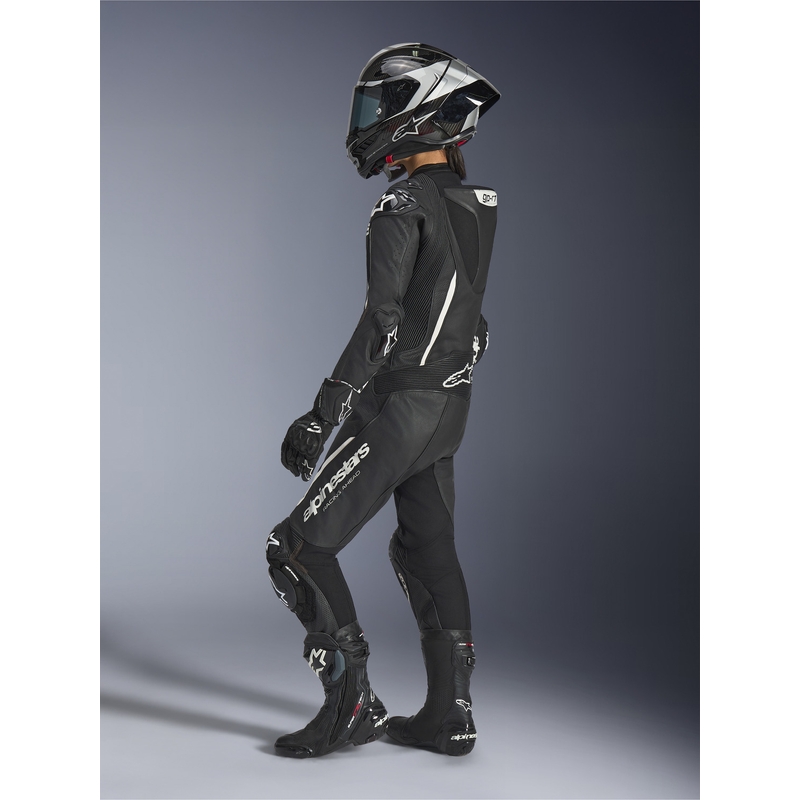 Alpinestars Stella GP-R7 Damen-Motorradkombi aus Leder, einteilig, Schwarz