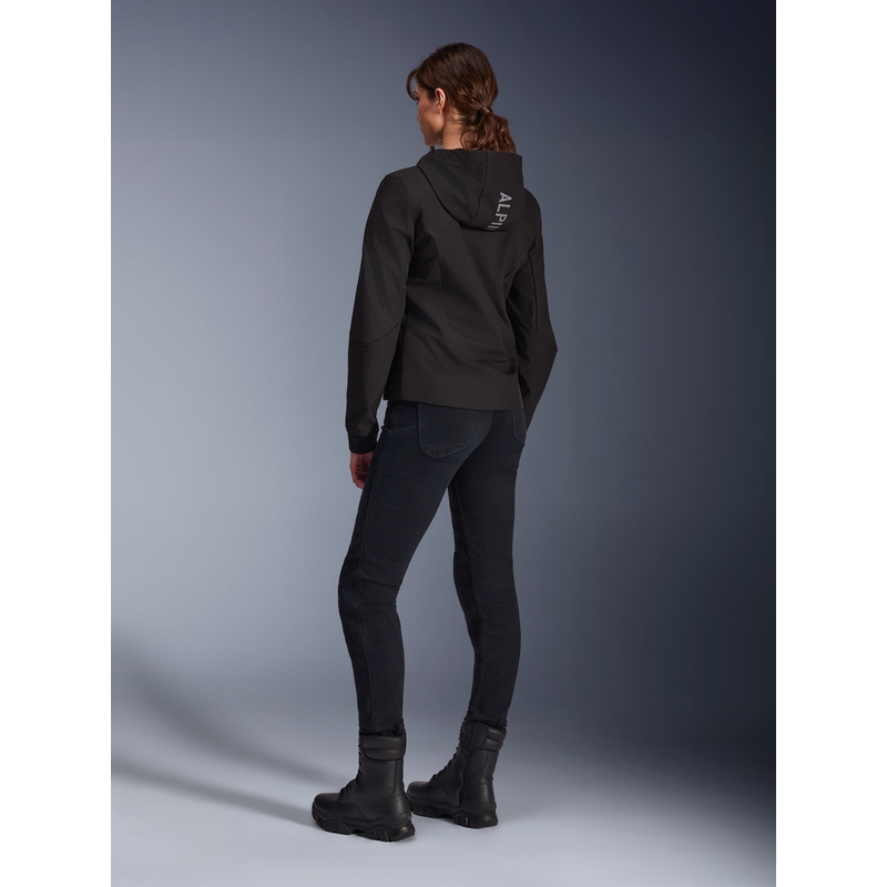 Alpinestars Stella Radium Tech Hoodie Damen-Motorradjacke schwarz