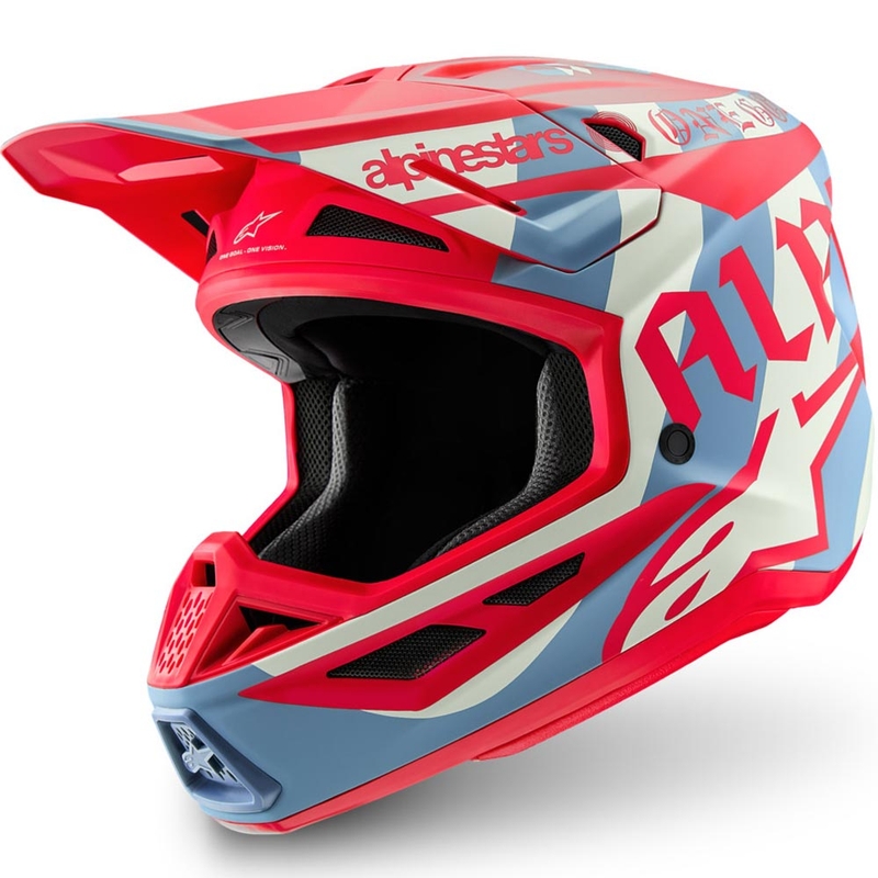 Alpinestars Supertech S-M7 Limited Edition Beast Coast Motocross-Helm, grau-schwarz-orange
