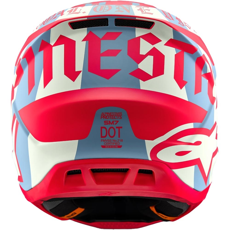 Alpinestars Supertech S-M7 Limited Edition Beast Coast Motocross-Helm, grau-schwarz-orange