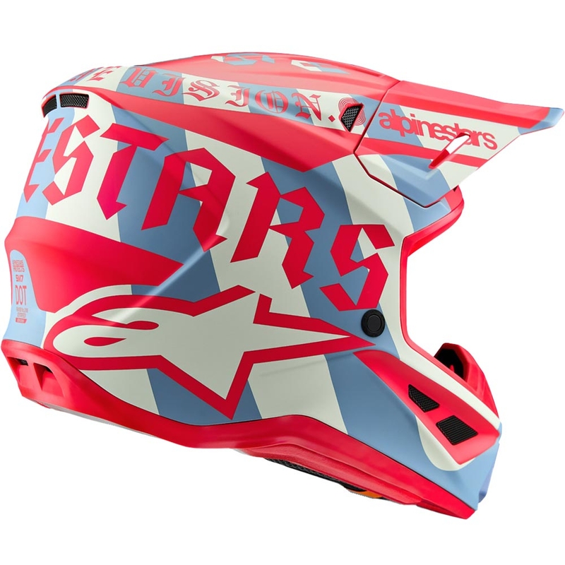 Alpinestars Supertech S-M7 Limited Edition Beast Coast Motocross-Helm, grau-schwarz-orange