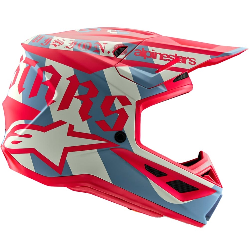 Alpinestars Supertech S-M7 Limited Edition Beast Coast Motocross-Helm, grau-schwarz-orange