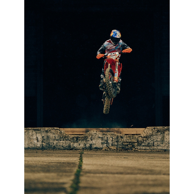 Alpinestars Supertech S-M7 Limited Edition Beast Coast Motocross-Helm, grau-schwarz-orange