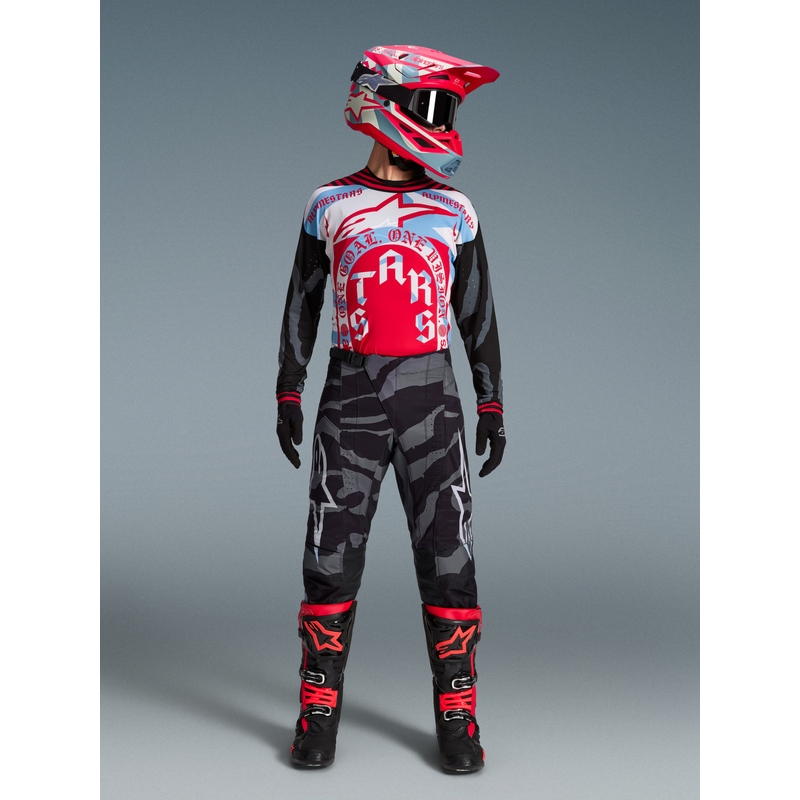 Alpinestars Techstar Beast Coast Motocross-Trikot in limitierter Auflage, grau-schwarz-orange