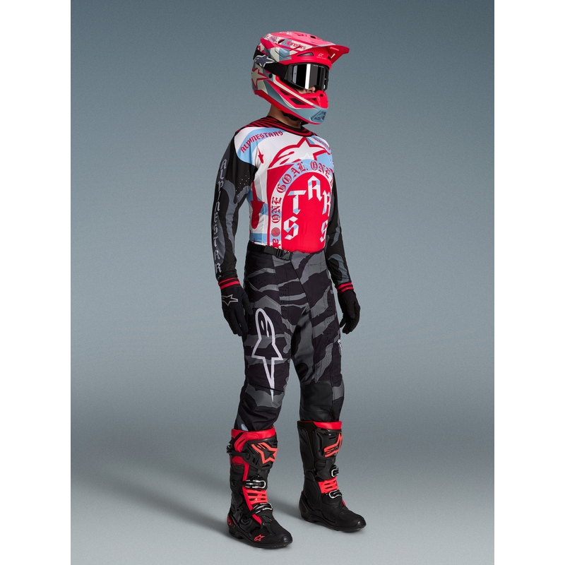 Alpinestars Techstar Beast Coast Motocross-Trikot in limitierter Auflage, grau-schwarz-orange
