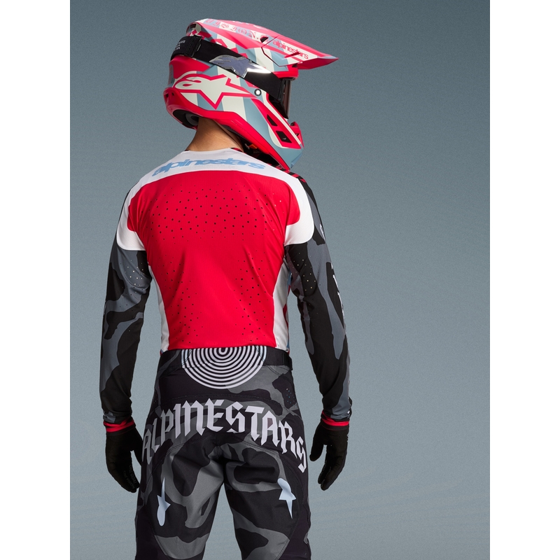 Alpinestars Techstar Beast Coast Motocross-Trikot in limitierter Auflage, grau-schwarz-orange