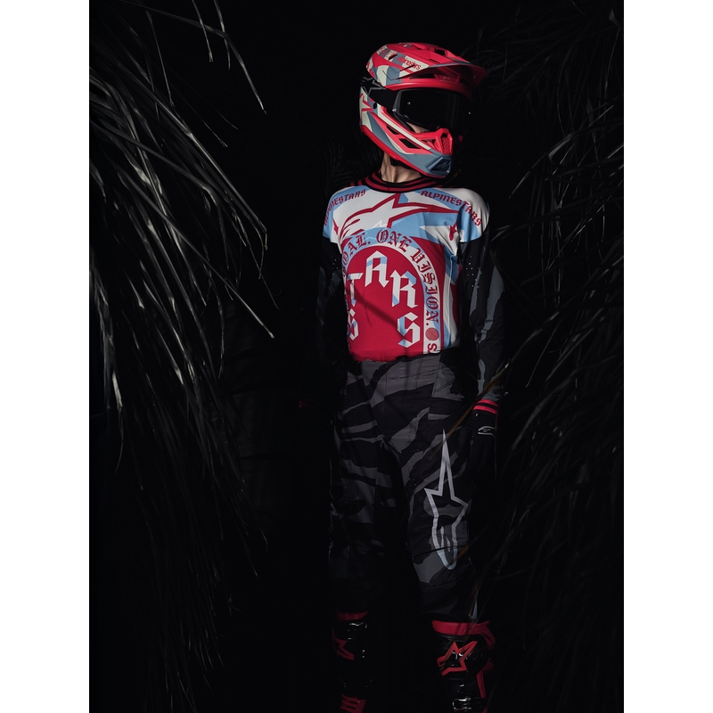 Alpinestars Techstar Beast Coast Motocross-Trikot in limitierter Auflage, grau-schwarz-orange