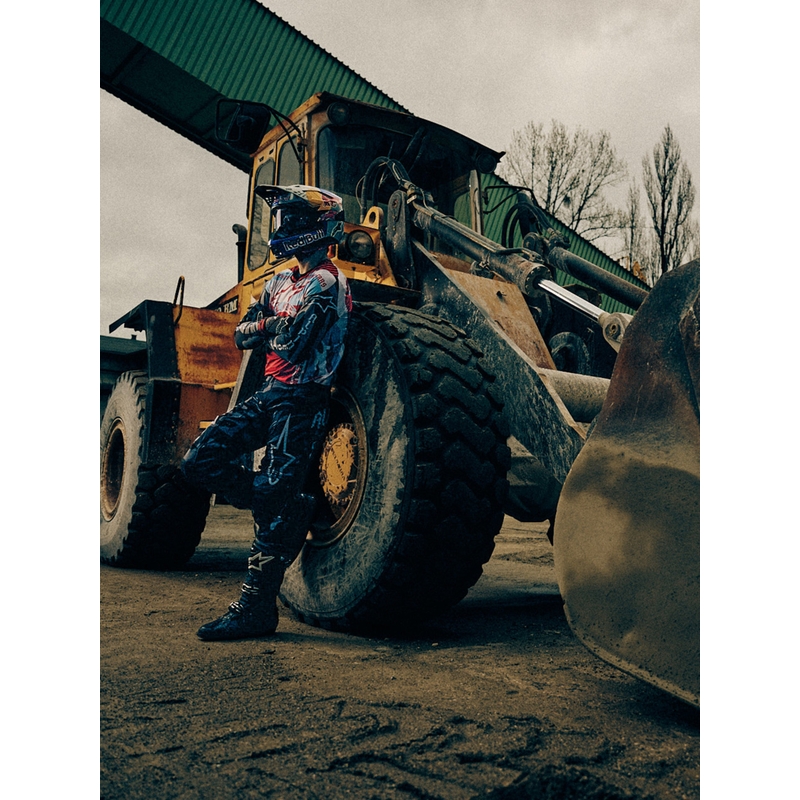 Alpinestars Techstar Beast Coast Motocross-Trikot in limitierter Auflage, grau-schwarz-orange