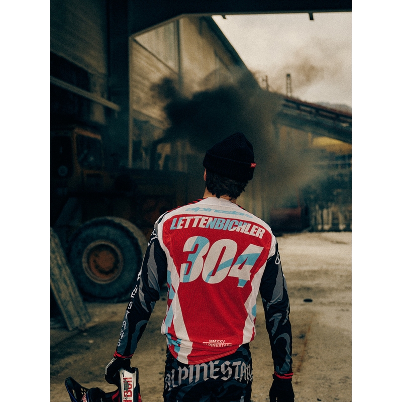 Alpinestars Techstar Beast Coast Motocross-Trikot in limitierter Auflage, grau-schwarz-orange