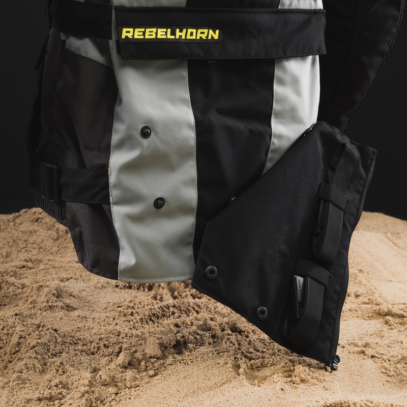 Motorradjacke Rebelhorn Patrol grau-schwarz-fluo gelb