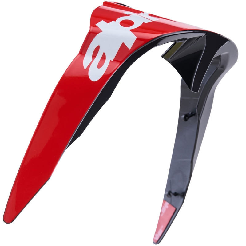 Aerodynamischer Spoiler für Alpinestars Supertech R10 Arius Motorradhelme, Standardprofil, fluoreszierend rot-rot-weiß