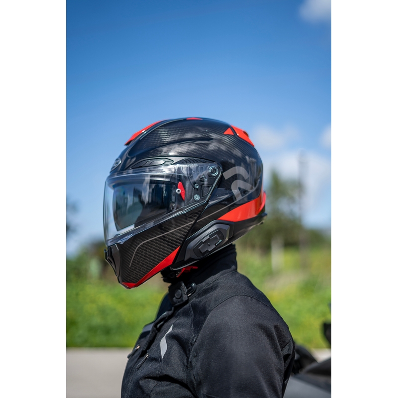 Cardo HJC Packtalk Motorrad-Intercom schwarz