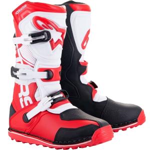 Alpinestars Tech Trial Motorradstiefel weiß-rot-schwarz