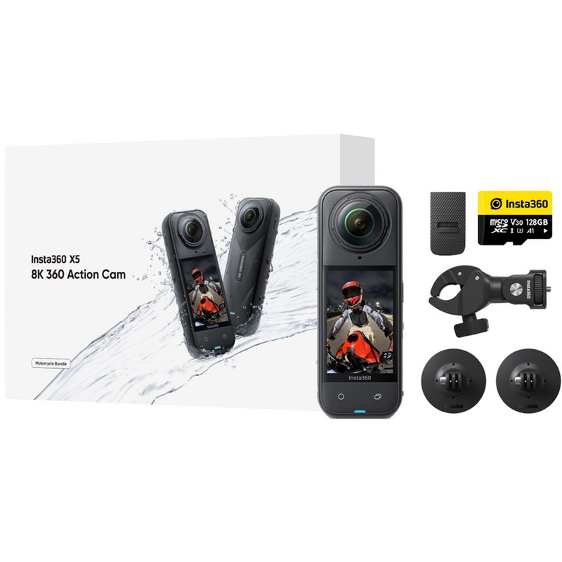Insta360 X5 Motorrad-Bundle Action-Kamera Schwarz