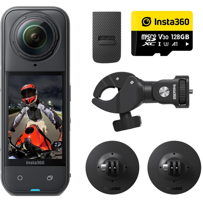 Insta360 X5 Motorrad-Bundle Action-Kamera Schwarz