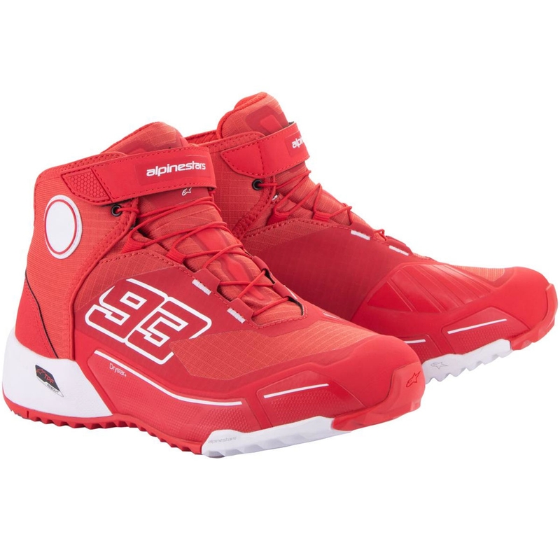 Alpinestars CR-X Drystar MM93 Motorradstiefel, rot-weiße Kollektion