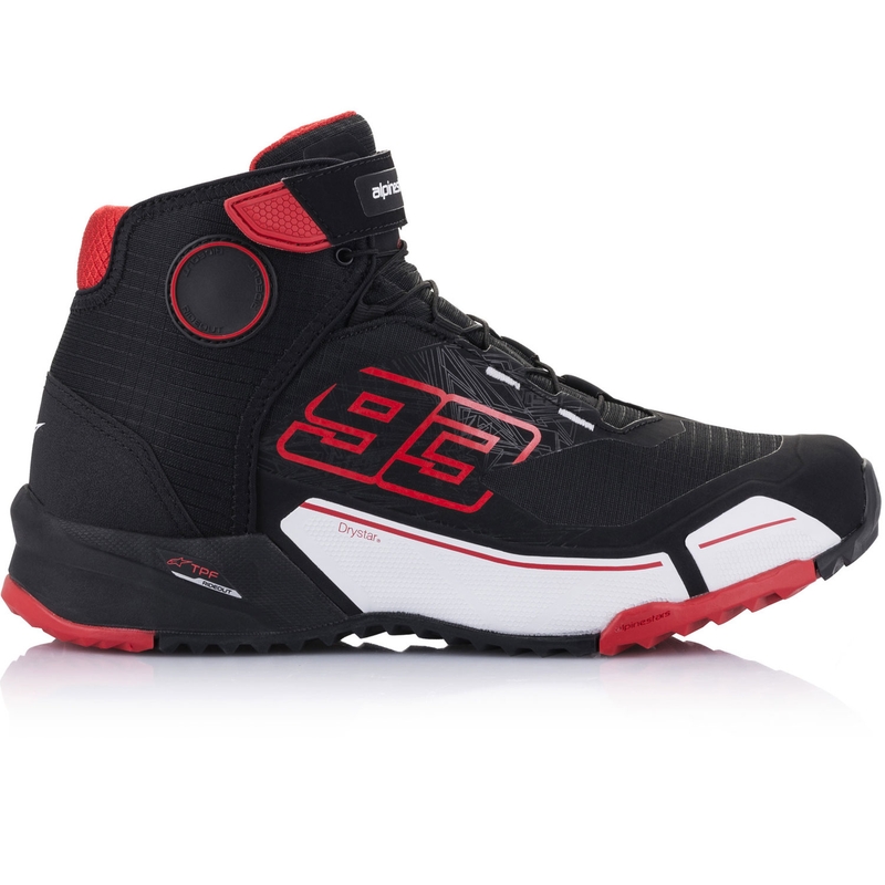 Alpinestars CR-X Drystar MM93 Motorradstiefel Kollektion Schwarz-Rot-Weiß