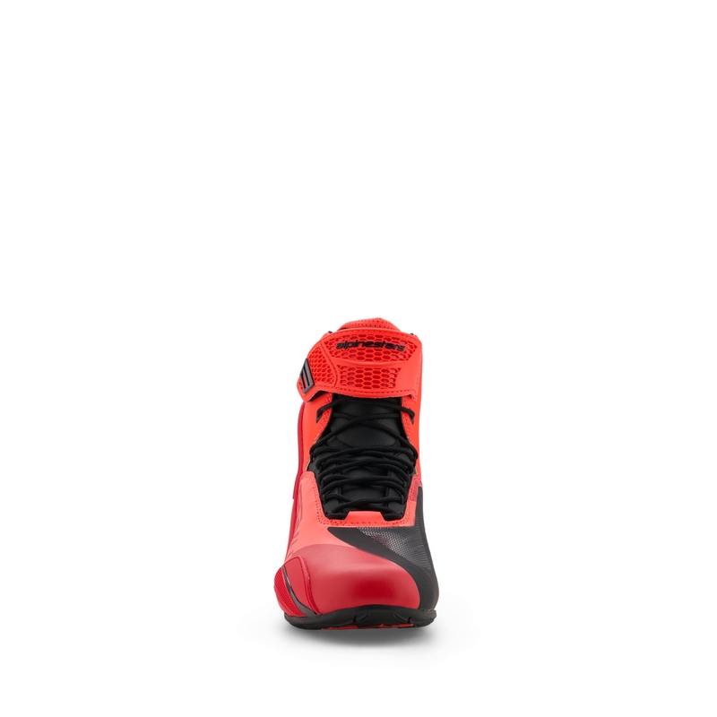 Alpinestars Faster-4 MM93 Motorradstiefel, Fluo-Kollektion, Rot-Rot-Schwarz
