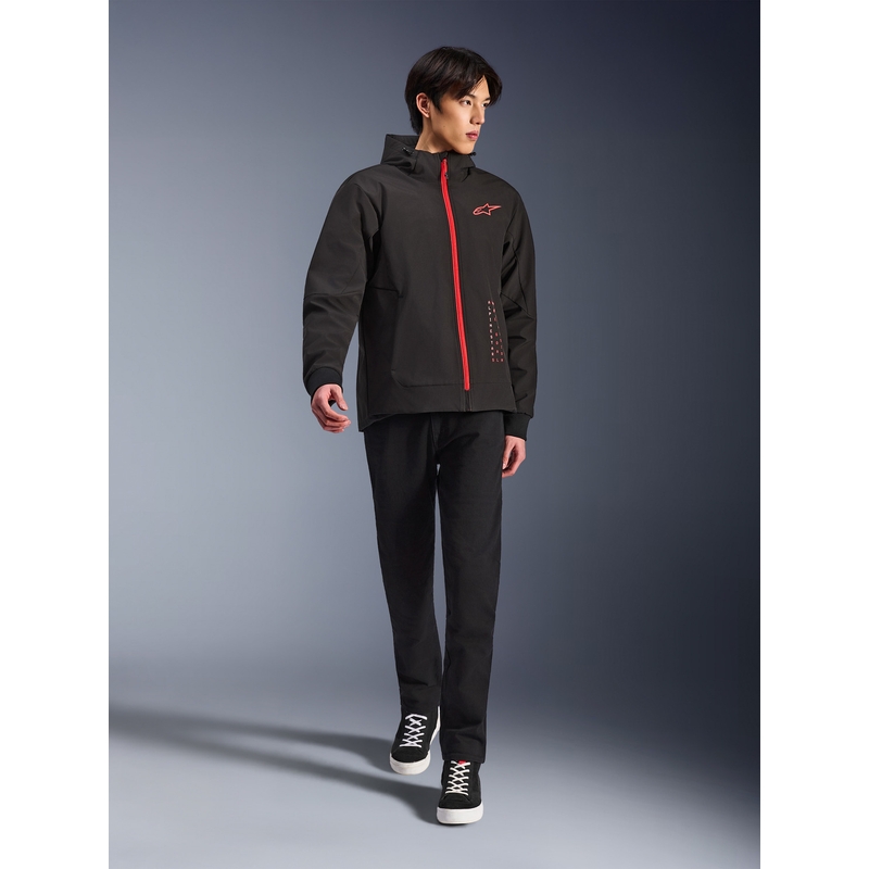 Alpinestars RADIUM TECH HOODIE Motorrad-Sweatshirt schwarz-rot