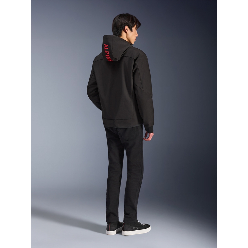 Alpinestars RADIUM TECH HOODIE Motorrad-Sweatshirt schwarz-rot