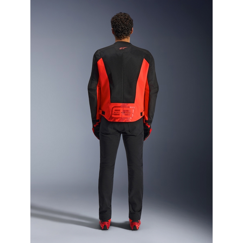 Alpinestars C-1 AIR MM93 Motorradjacke, Fluo-Kollektion, Rot-Rot-Schwarz