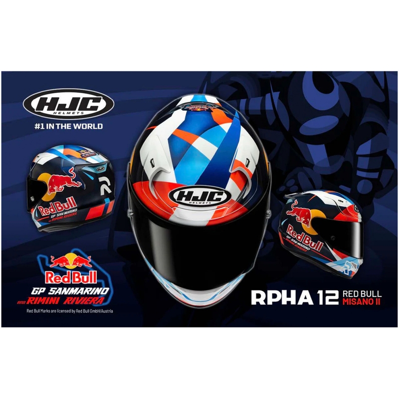 Integralhelm HJC RPHA 12 Red Bull Misano GP 2 MC21 blau-weiß-rot
