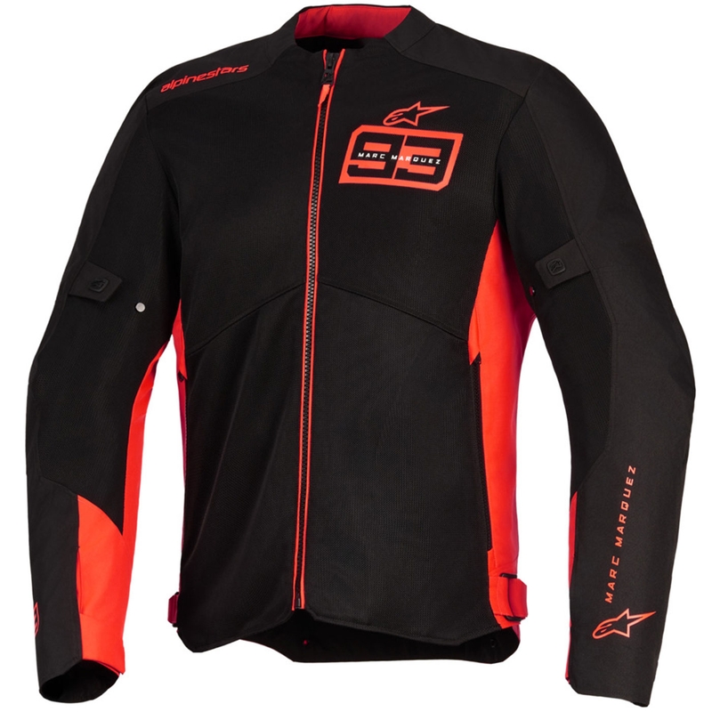 Alpinestars C-1 AIR MM93 Motorradjacke, Fluo-Kollektion, Rot-Rot-Schwarz