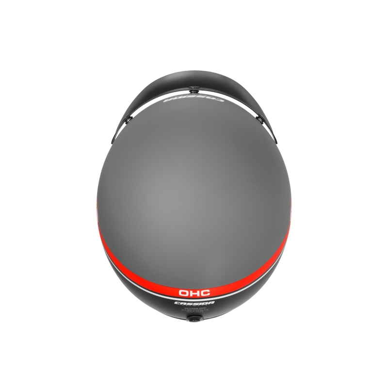Offener Motorradhelm Cassida Oxygen Jawa OHC grau-rot-schwarz-weiß - II. Qualität