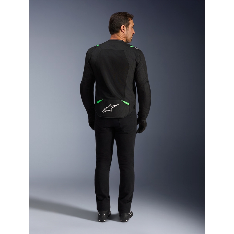 Alpinestars T-SPS Air V2 Motorradjacke schwarz-fluoreszierend grün