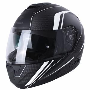 RSA Rival Klapphelm für Motorräder, schwarz-grau-weiß, im Angebot – 2. Wahl Ausverkauf - II. Qualität