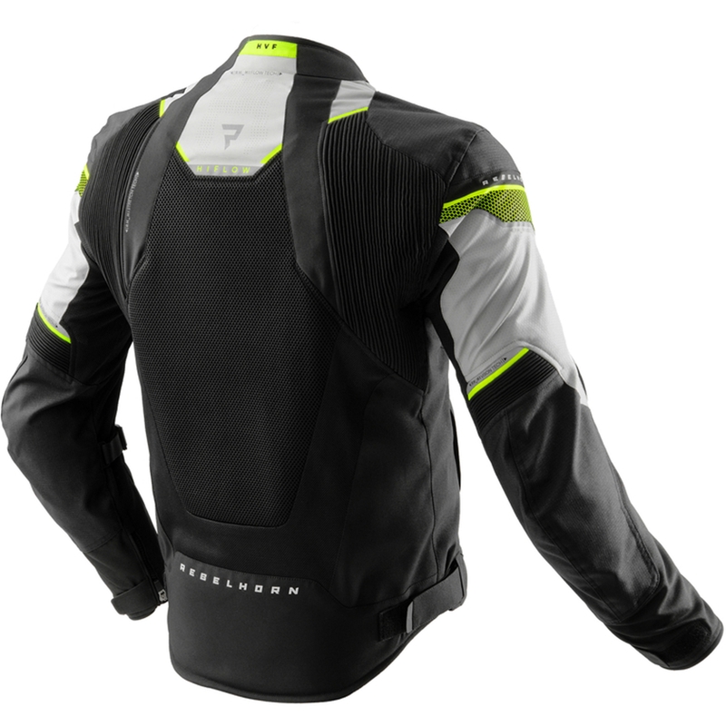 Motorradjacke Rebelhorn Hiflow V schwarz-grau-fluoreszierend gelb - II. Qualität