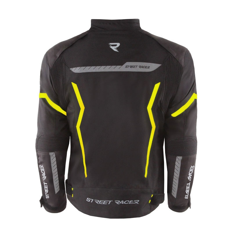 Street Racer Flex Air Motorradjacke Schwarz-Fluogelb - II. Qualität