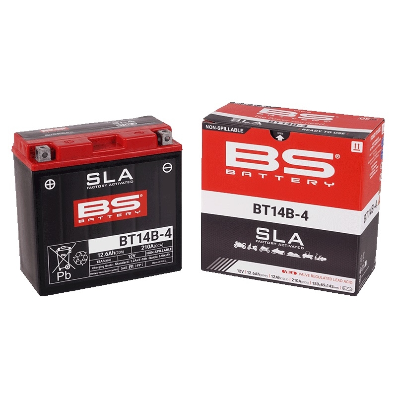 Werkseitig aktivierte Motorradbatterie BS-BATTERY SLA - II. Qualität