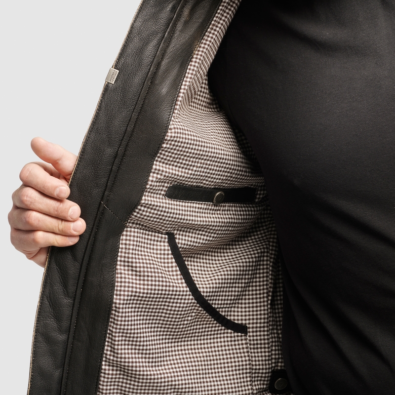 Rebelhorn Hunter II Leder-Motorradjacke, braun - 2. Wahl - II. Qualität