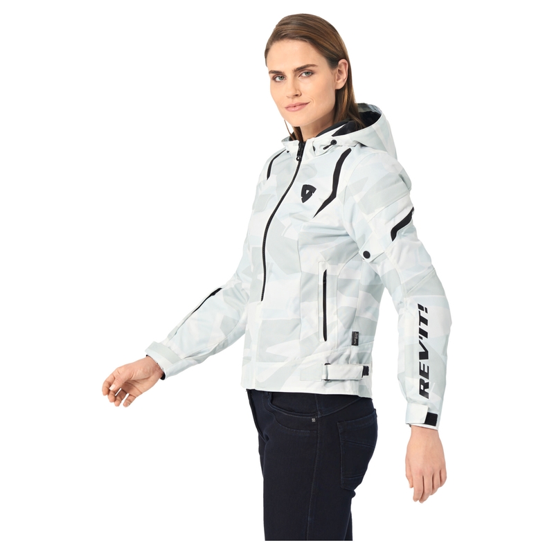 Revit Flare 2 Damen-Motorradjacke grau-weiß - II. Qualität