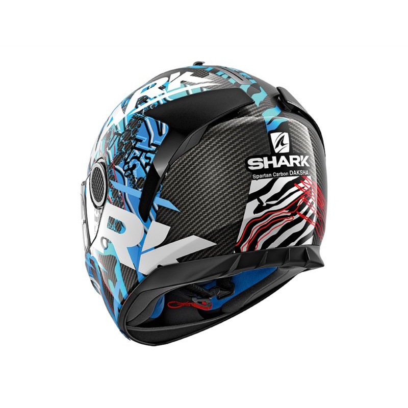 Integralhelm SHARK SPARTAN CARBON Daksha schwarz-weiß-blau