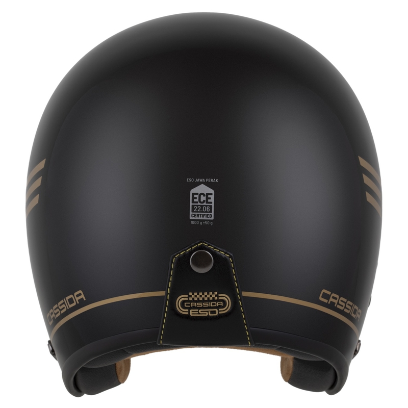 Cassida Eso Jawa Pérák offener Helm schwarz-perlgold - II. Qualität